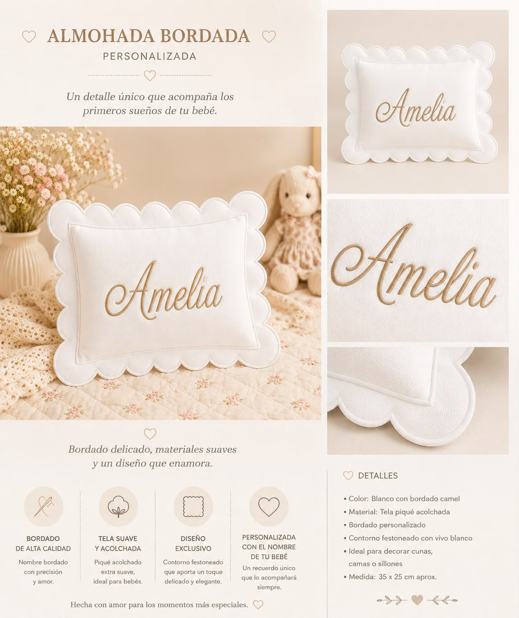 Funda de Almohada Blanca