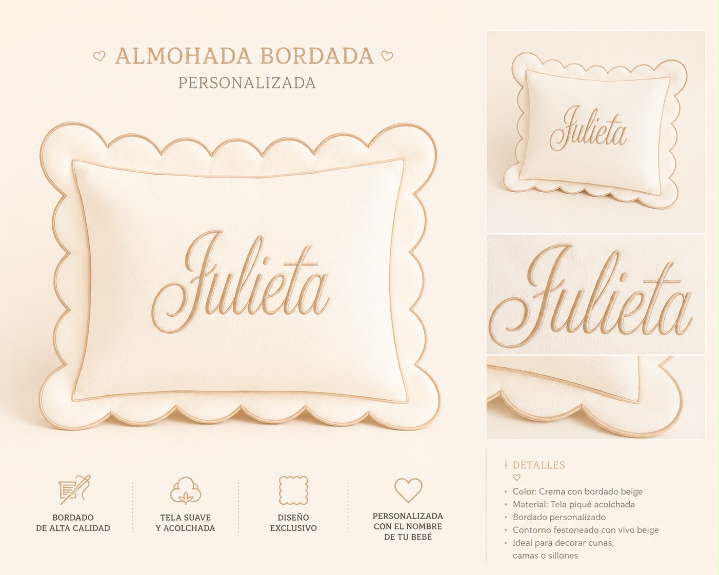 Funda de Almohada Camel