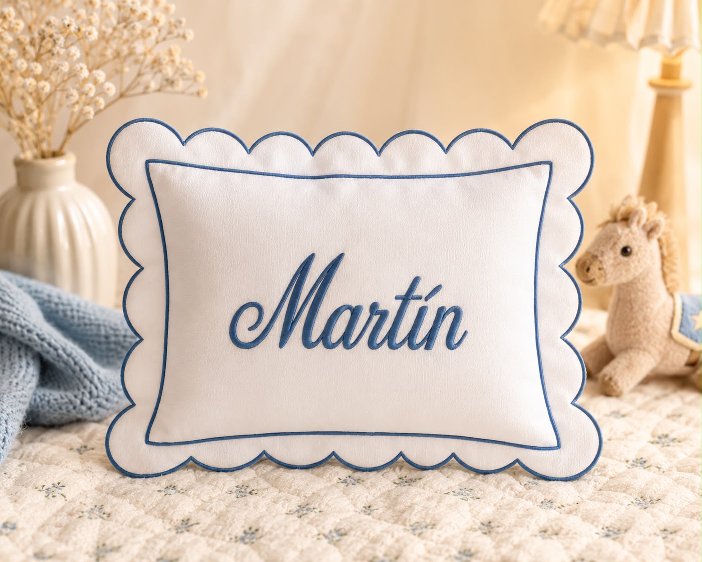 Funda de Almohada Azul Cobalto