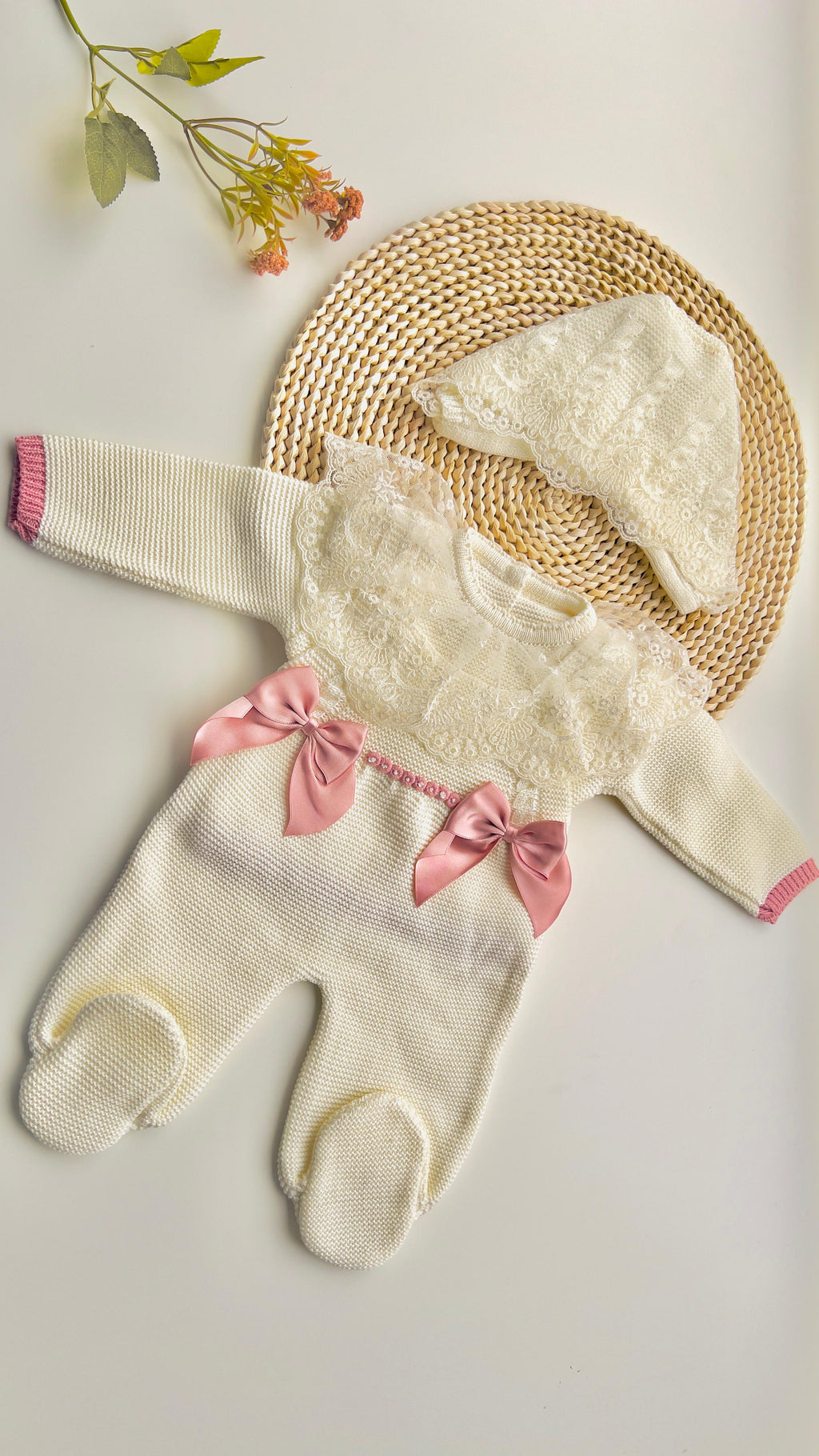 Primera Puesta Paula Deluxe Perla con Rosa viejo