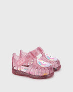 Sandalias Tobby Unicornio Transparente Fucsia Glitter S10341